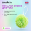 Solomeya Мочалка спонж для тела, зеленая / Bath Sponge, green, 1 шт 2210612 
