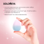 Solomeya Косметический спонж для макияжа, меняющий цвет “Blue-pink”/  Color Changing blending sponge Blue-pink