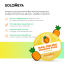 Solomeya Салфетки для снятия лака без ацетона с ароматом Ананаса, 30 шт / Nail polish remover pads acetone free Ananas, 30 pcs Q103 
