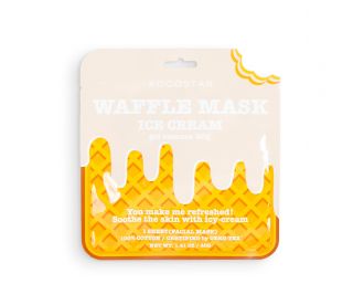 Kocostar Освежающая и смягчающая вафельная маска для лица «Сливочное мороженое» / Waffle Mask Ice Cream
