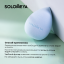 Solomeya Косметический спонж для макияжа, меняющий цвет “Blue-pink”/  Color Changing blending sponge Blue-pink
