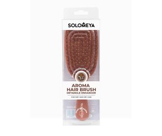 Solomeya Арома-расческа для распутывания сухих и влажных волос с ароматом Молочного шоколада / Aroma Hair Brush Detangle Enhancer, Milk chocolate, 1 ш 