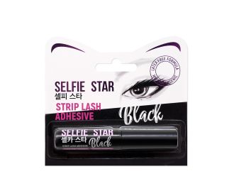 Selfie Star Клей для накладных ресниц с кисточкой, Черный, 5g. Strip Lash Adhesive Black