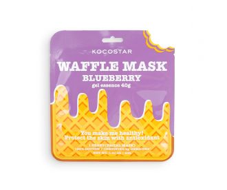 Kocostar Противовоспалительная вафельная маска для лица «Черничное наслаждение» / Waffle Mask Blueberry