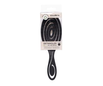Solomeya Подвижная био-расческа для волос Черная /Detangling bio hair brush Black , 1 шт в упаковке