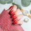 Selfie Star Набор накладных ногтей без клея Красный бархат, короткая длина  /  Nails kit without glue Mars Red, short length  SSNK5930, 24 шт PDV5930