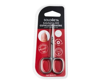 Solomeya Маникюрные ножницы для кутикулы с коротким изогнутым лезвием/Manicure cuticle scissors with a short curved blade SN002, 1 шт.