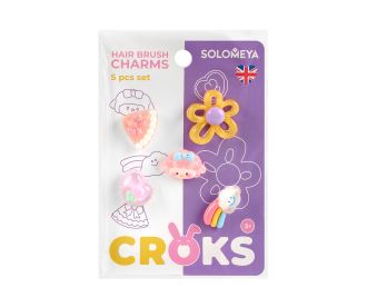 Solomeya Набор украшений для расчески, Радуга, 5 шт./Set of charms for hair brush, Rainbow, 5 pcs. 