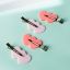 Solomeya Заколка-зажим для волос в форме сердца / No Crease Hair Clips Heart, набор из 4 шт, ref. 230418-002 