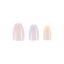 Selfie Star Набор накладных ногтей без клея Разноцветный френч, короткая длина  / Nails kit without glue Colorful French, short length SSNK5929, 24 шт PDV5929