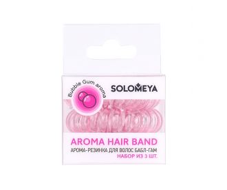 Solomeya Арома-резинка для волос Бабл-гам/ Aroma hair band Bubble Gum, набор из 3 шт bubble gum