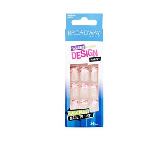 Kiss Broadway Набор накладных ногтей без клея, средней длины "Фэшен дизайн" 24шт  Fashion Design Nails DGBD01