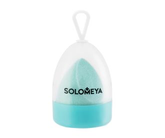 Solomeya Вельветовый косметический спонж для макияжа, Тиффани / Microfiber Velvet Sponge Tiffany