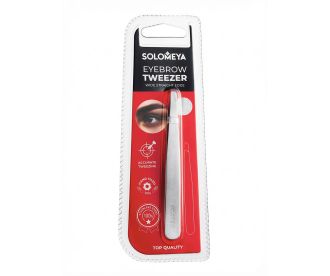 Solomeya Пинцет для бровей c прямым краем в классическом дизайне/Eyebrow tweezer with a wide straight edge in a classic design ST002, 1 шт.