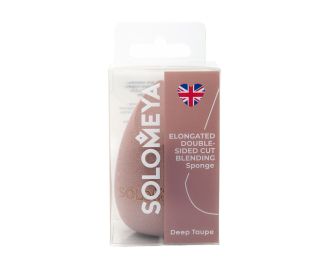 Solomeya Вытянутый спонж для макияжа с двойным срезом, Серо-коричневый, 1 шт./Solomeya Elongated Double-Sided Cut blending sponge, Deep Taupe, 1 pcs. 