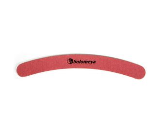 Solomeya Пилка для ногтей "Бумеранг" #100/100 Curved Pink File 0808