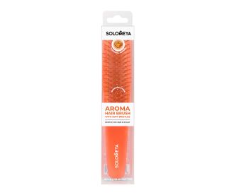 Solomeya Арома-расческа для волос с мягкими зубьями с ароматом Карамели / Aroma Hair Brush with Soft bristles,  Caramel, 1 шт