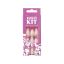 Selfie Star Набор накладных ногтей без клея Розовый френч, короткая длина  /  Nails kit without glue Pink  French, short length  SSNK4008, 24 шт PDV4008