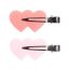 Solomeya Заколка-зажим для волос в форме сердца / No Crease Hair Clips Heart, набор из 4 шт, ref. 230418-002 