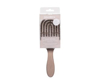 Solomeya Расческа массажная для волос с натуральной щетиной, Бежевая / Hair Brush with natural boar bristle, Beige, 1 шт в упаковке 