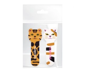 Набор для натуральных и искусственных ногтей: Пилка «Тигренок/Tiger Nail File 180/220 грит » и полировщик для ногтей «Китти» /Kitty Shiner #400/3000