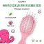 Solomeya Расческа для сухих и влажных волос мини Розовый  Осьминог/   Detangling octopus brush for dry hair and wet hair mini Pink 