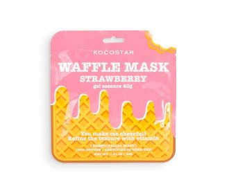 Kocostar Тонизирующая вафельная маска для лица «Клубничный фреш» / Waffle Mask Strawberry