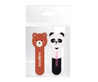 Набор для натуральных и искусственных ногтей: пилка «Медвежонок»/Little Bear Nail File 180/220 грит и полировщик для ногтей «Маленькая Панда»/Llittle Panda Shiner #400/3000)