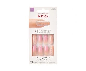 Kiss Набор накладных ногтей с клеем "Невинный Флирт" максимальной длины 24шт., Gel Fantasy KGN05C