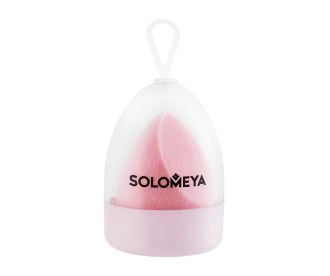Solomeya Вельветовый косметический спонж для макияжа Персик / Microfiber Velvet Sponge Peach