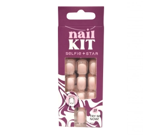 Selfie Star Набор накладных ногтей без клея Нюдовый цвет, короткая длина  /  Nails kit without glue Nude Ombre, short length  SSNK4721, 24 шт PDV4721