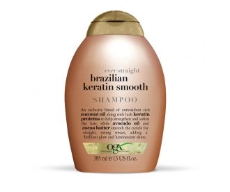OGX Шампунь разглаживающий для укрепления волос Бразильский Кератин / Ever Straight Brazilian Keratin Smooth Shampoo 385Ml 97601
