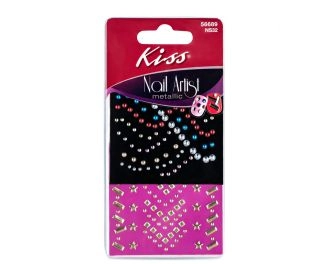 Kiss Набор стикеров для ногтей  "Драгоценный металл" Kiss Stones Studs NS32 NS32